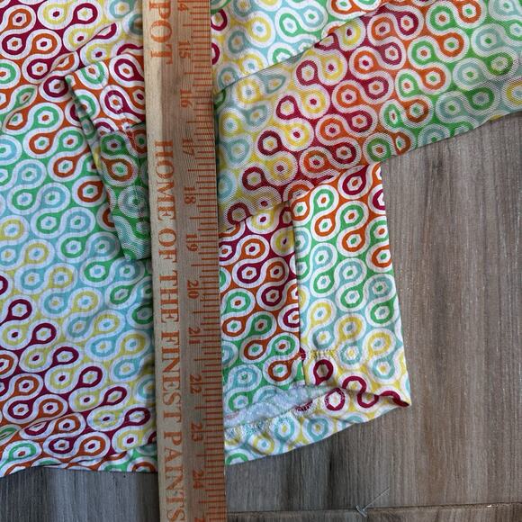 IBKUL Women‎ L Colorful Geometric Sun Shirt Cooling Vented Outdoors Golf - Picture 6 of 7